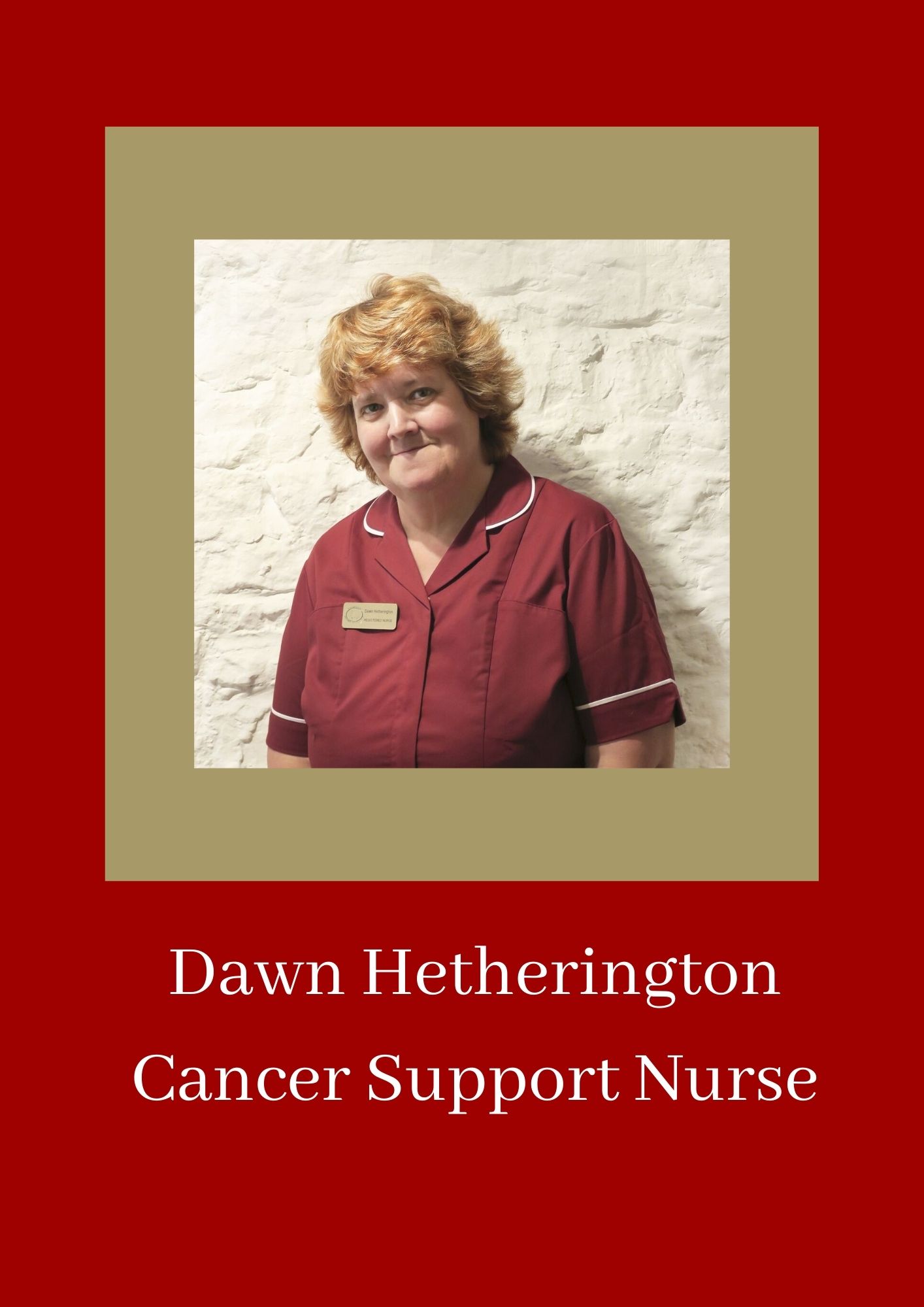 Dawn Hetherington - Cancer Support Nurse